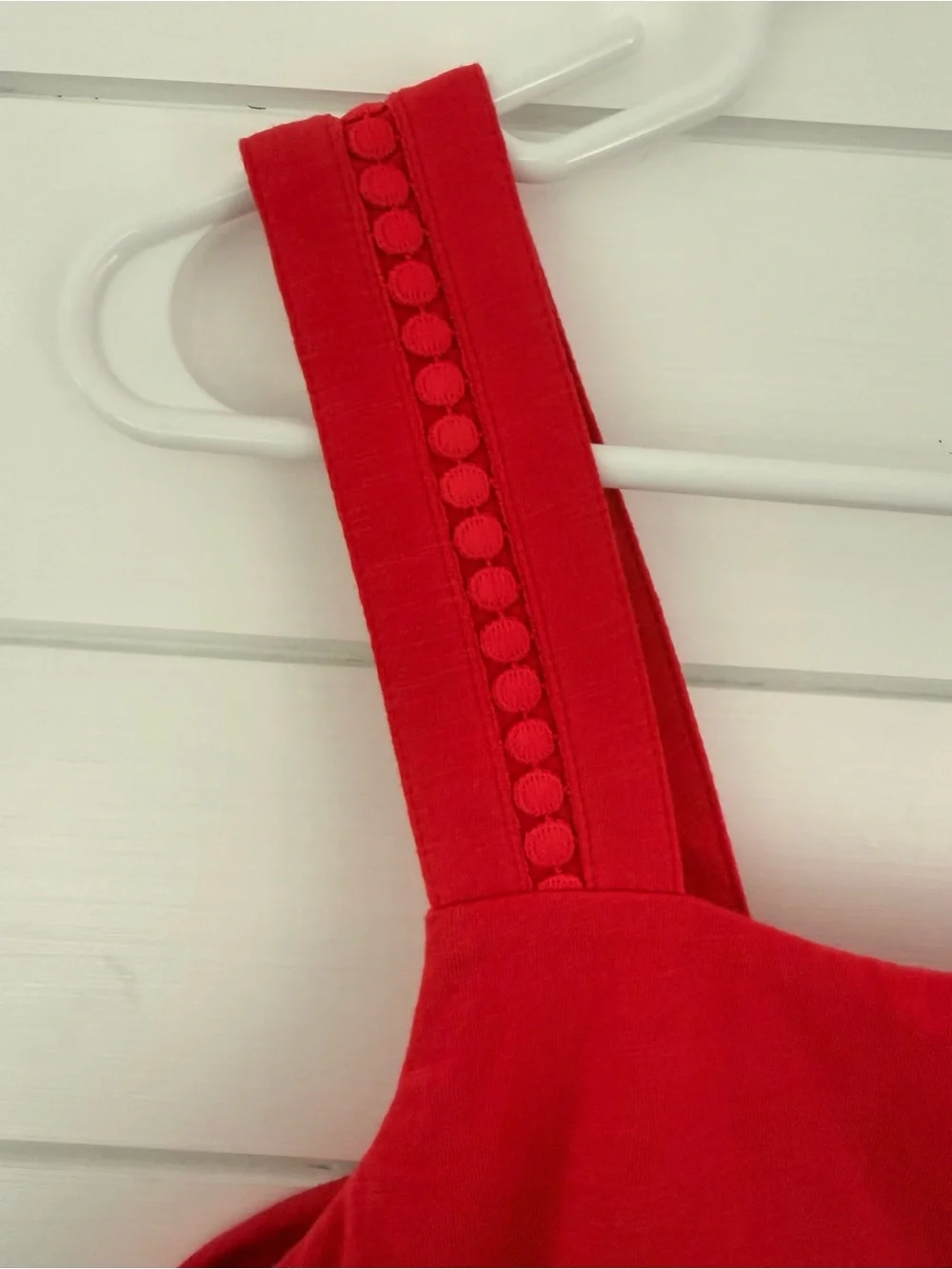 NWT J. CREW XS Red Tiered Fringe Tank Top